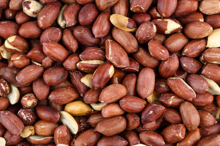 raw peanuts scattered as a background. place for text. a nutritious vegan snack. beer snack