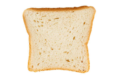 slice of toast bread isolated on white background