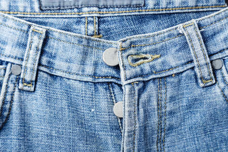 top jeans zipper and pockets. clearly visible clothing accessoriesの写真素材