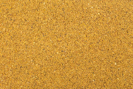 Dry food for catching river fish. Yellow bait, top view.
