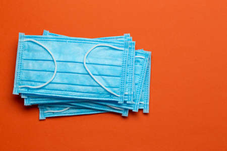 Prevent coronavirus. Medical protective mask. Disposable surgical face mask cover mouth and nose....