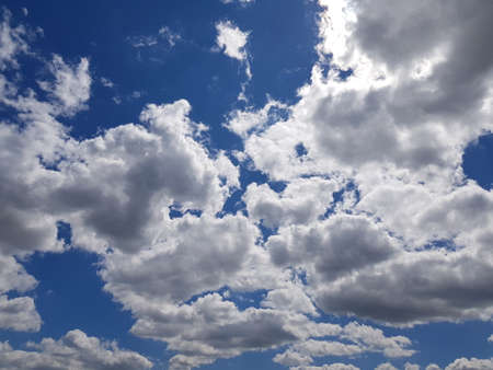 blue sky with big white clouds. abstract background. place for text