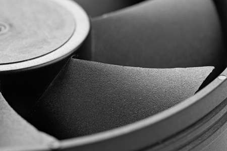 CPU fan. Cooling ventilation system for computer. Close-up view.の写真素材