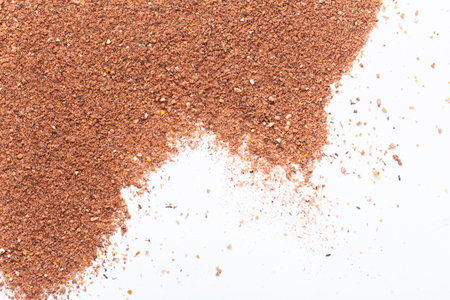 Fish food for growing fish and fishing on a white background.の写真素材