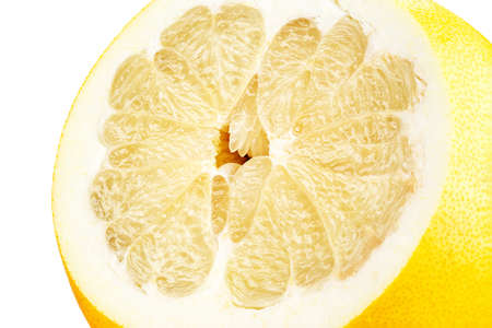 Pomelo citrus fruit on white background