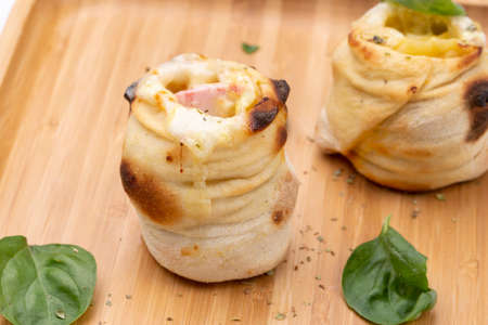 Chocolate breakfast cereal texture. Cereal balls as background. Chocolate corn balls. Top view.の写真素材