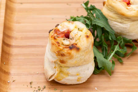 Chocolate breakfast cereal texture. Cereal balls as background. Chocolate corn balls. Top view.の写真素材