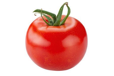 Fresh red tomato isolated on white. File contains clipping pathの写真素材