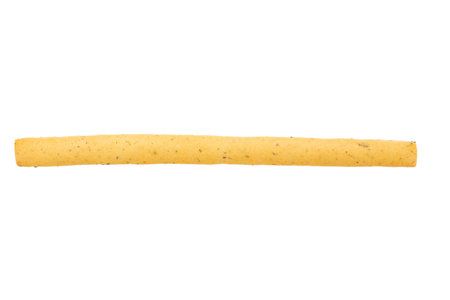 Fresh delicious grissini sticks isolated on a white background. Full depth of field.の写真素材
