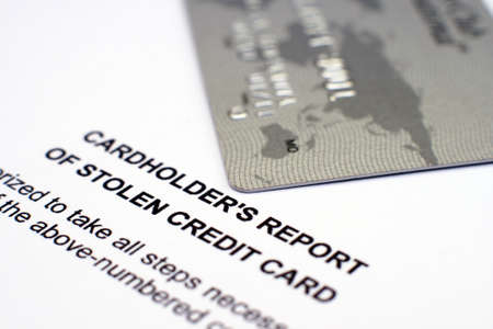 Report of lost credit cardのeditorial素材