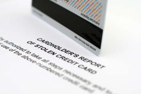 Report of lost credit cardのeditorial素材