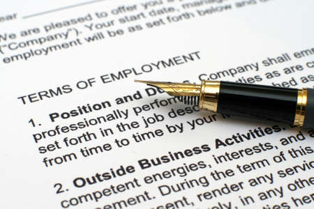 Employment contractのeditorial素材