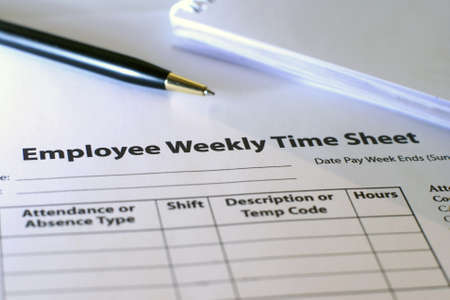 Employee time sheetのeditorial素材