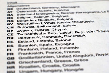 Countries listのeditorial素材