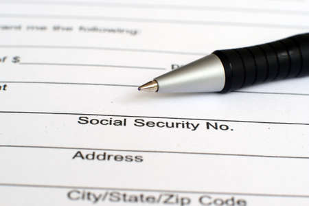 Social security formのeditorial素材