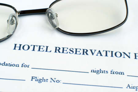 Hotel reservation formのeditorial素材