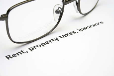 Rent property and taxesの写真素材
