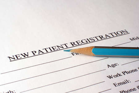 Patient registration formの写真素材