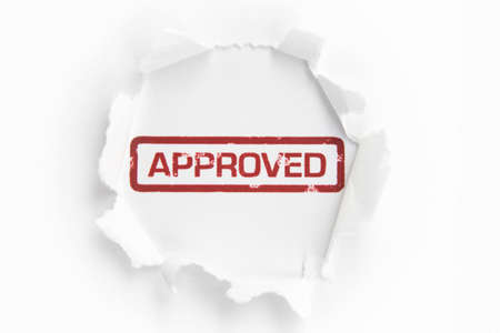 Approved paper holeの写真素材