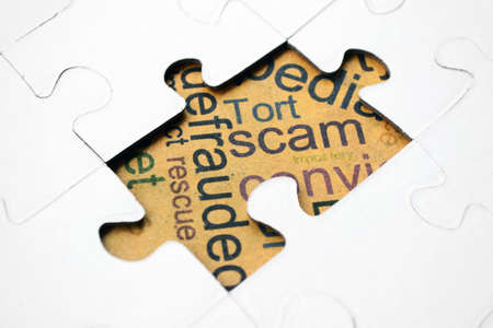 Scam puzzle concept