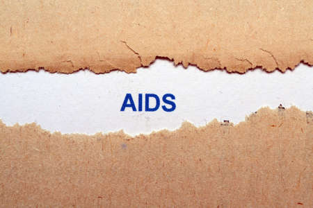 Aids text on torn paper