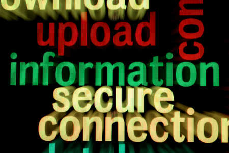 Upload information secureの写真素材