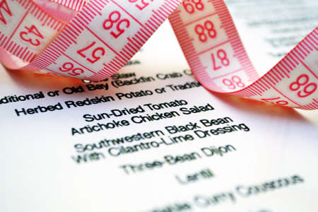 Menu and measure tape conceptの写真素材
