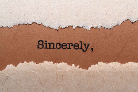 SIncerely conceptの写真素材