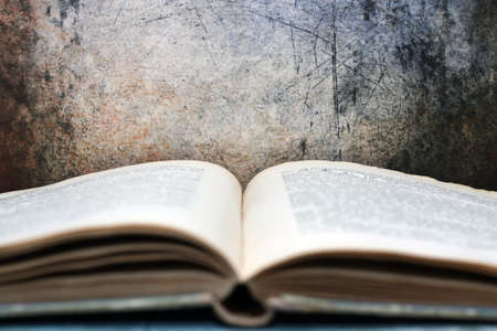 Open book against grunge backgroundの写真素材
