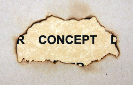 Concept text on paper hole