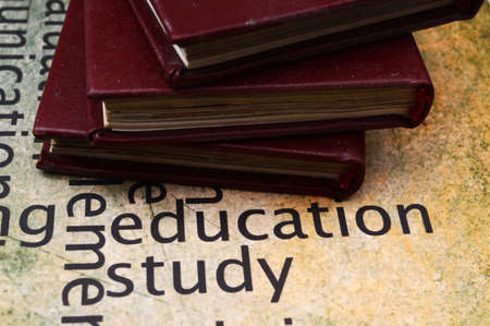 Books on education and study textの写真素材
