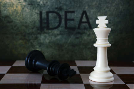 Chess and idea textの写真素材