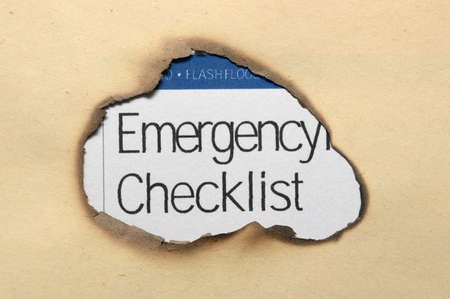 Emergency checklistの写真素材