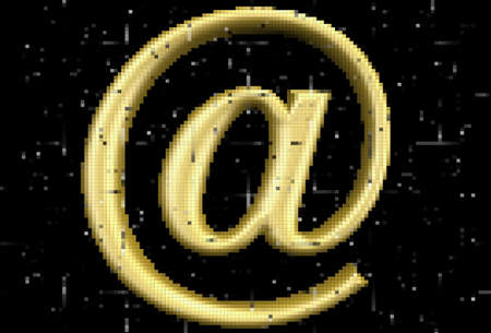 E-mail pixel signの写真素材