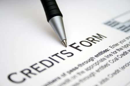 Credit formの写真素材