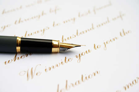 Love letter and fountain pen