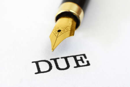 Fountain pen on due textの写真素材