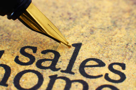 Fountain pen on sales textの写真素材