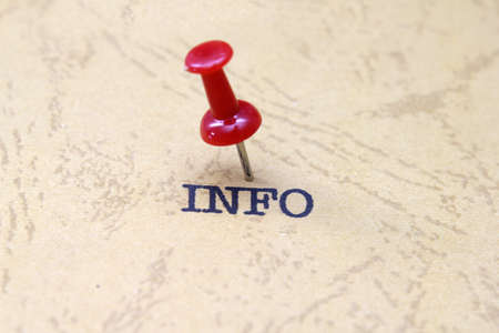 Push pin on info text