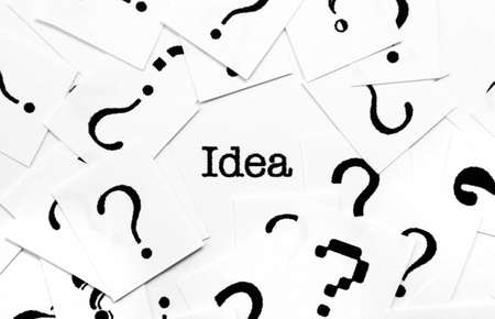 Idea and question markの写真素材