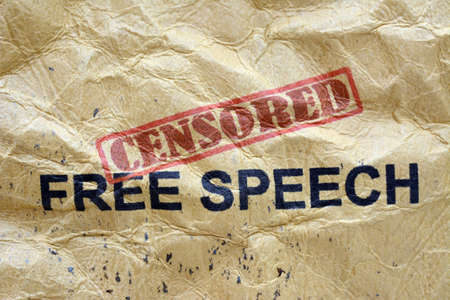 Censored free speechの写真素材