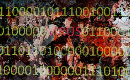 Virus on binary dataの写真素材