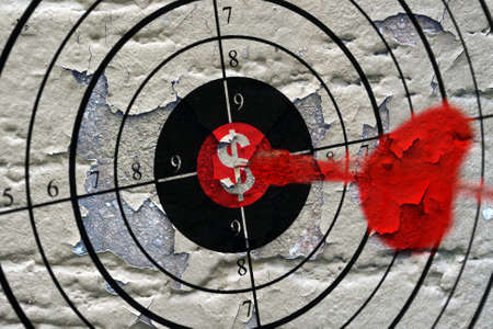 Dollar target grunge conceptの写真素材
