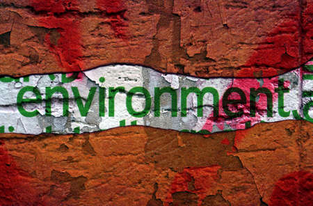 Environment text on grunge backgroundの写真素材
