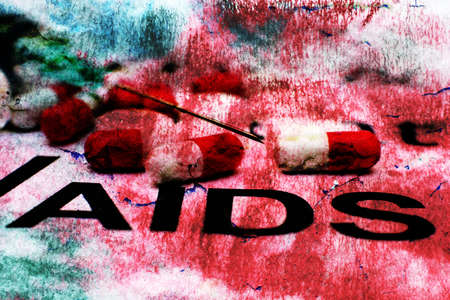 AIDS concept on grunge backgroundの写真素材