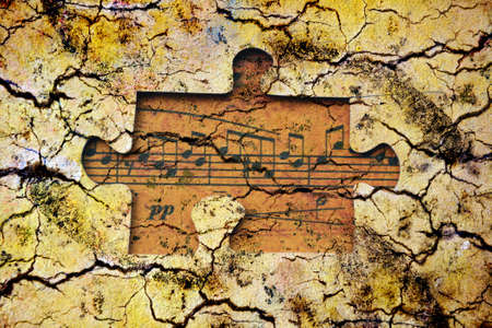 Music puzzle conceptの写真素材
