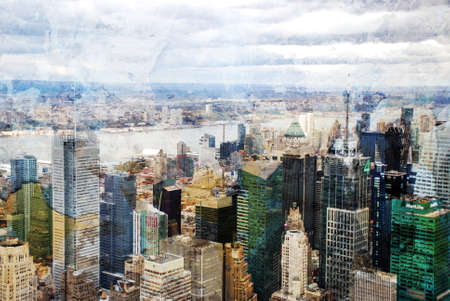 New York city grunge and retro styleの写真素材