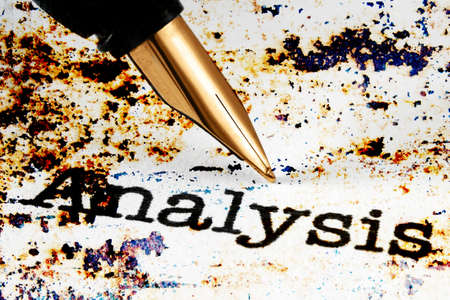 Fountain pen on analysisの写真素材