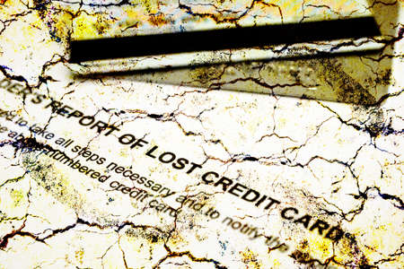 Lost credit card reportの写真素材