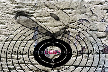 Debt target conceptの写真素材
